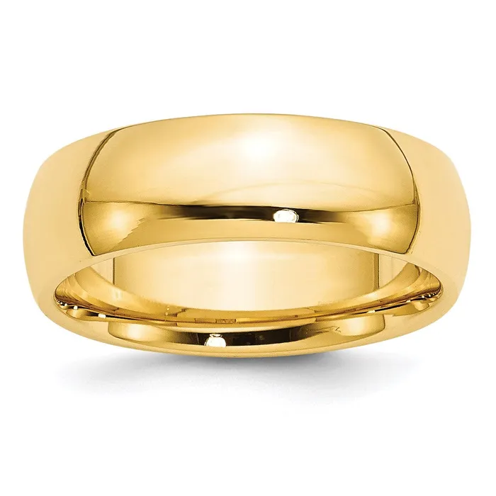 Goldia Rings Solid 10K Yellow Gold 7mm Comfort Fit MensWomens Wedding Band Ring Size 65 Goldia Rings Solid 10K Yellow Gold 7mm Comfort Fit MensWomens Wedding Band Ring Size 65