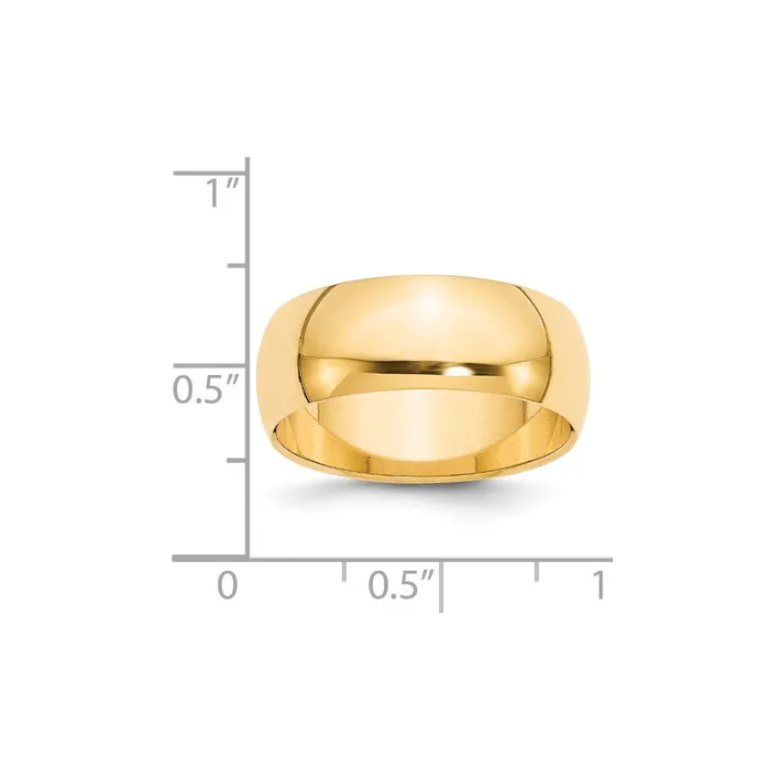 Goldia Rings Solid 10K Yellow Gold 8mm HalfRound Wedding MensWomens Wedding Band Ring Size 10 Goldia Rings Solid 10K Yellow Gold 8mm HalfRound Wedding MensWomens Wedding Band Ring Size 10