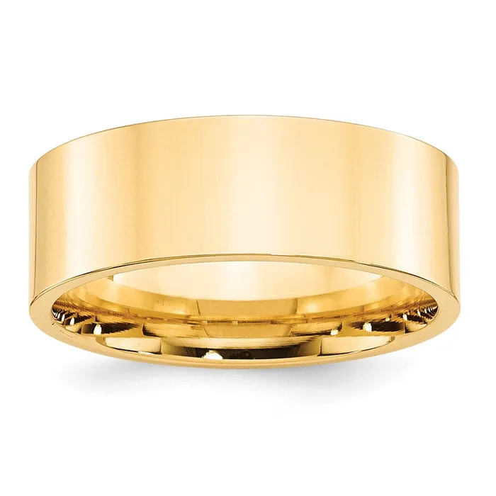 Goldia Rings Solid 10K Yellow Gold 8mm Standard Flat Comfort Fit MensWomens Wedding Band Ring Size 11 Goldia Rings Solid 10K Yellow Gold 8mm Standard Flat Comfort Fit MensWomens Wedding Band Ring Size 11