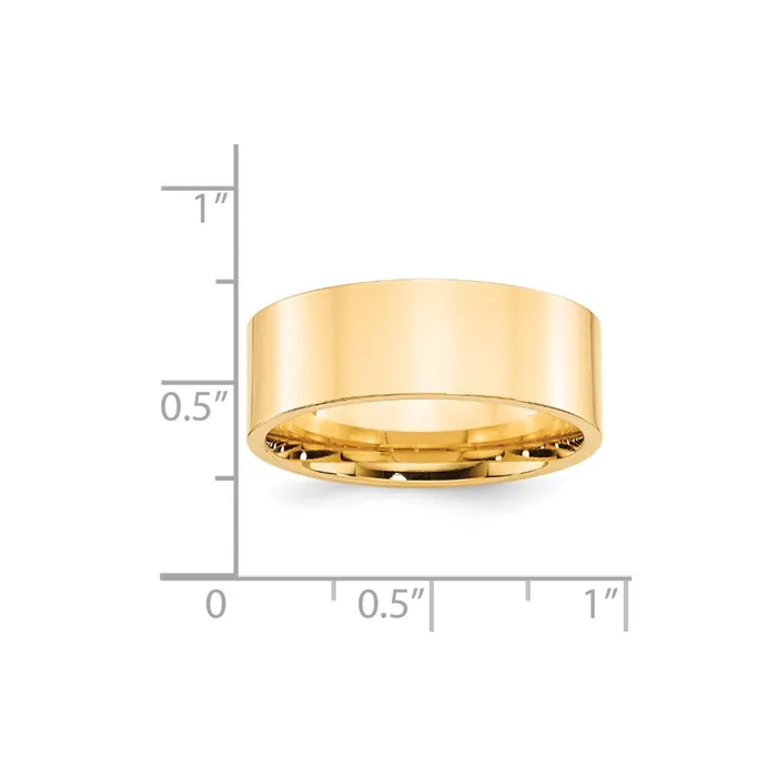 Goldia Rings Solid 10K Yellow Gold 8mm Standard Flat Comfort Fit MensWomens Wedding Band Ring Size 11 Goldia Rings Solid 10K Yellow Gold 8mm Standard Flat Comfort Fit MensWomens Wedding Band Ring Size 11