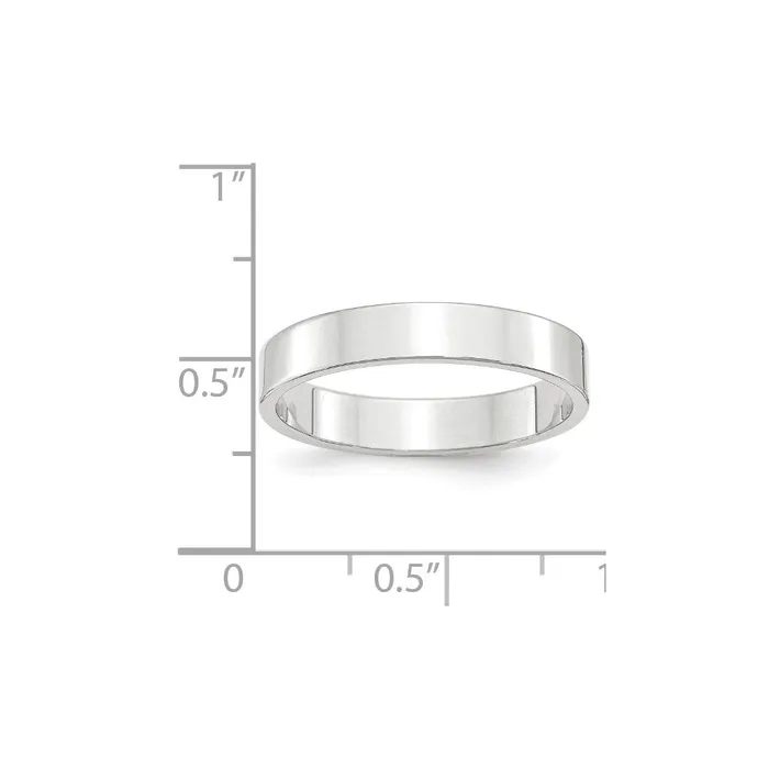 Goldia Rings Solid 14K White Gold 4mm Light Weight Flat MensWomens Wedding Band Ring Size 11 Goldia Rings Solid 14K White Gold 4mm Light Weight Flat MensWomens Wedding Band Ring Size 11