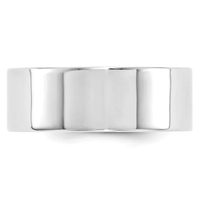 Goldia Rings Solid 14K White Gold 8mm Standard Flat Comfort Fit MensWomens Wedding Band Ring Size 4 Goldia Rings Solid 14K White Gold 8mm Standard Flat Comfort Fit MensWomens Wedding Band Ring Size 4