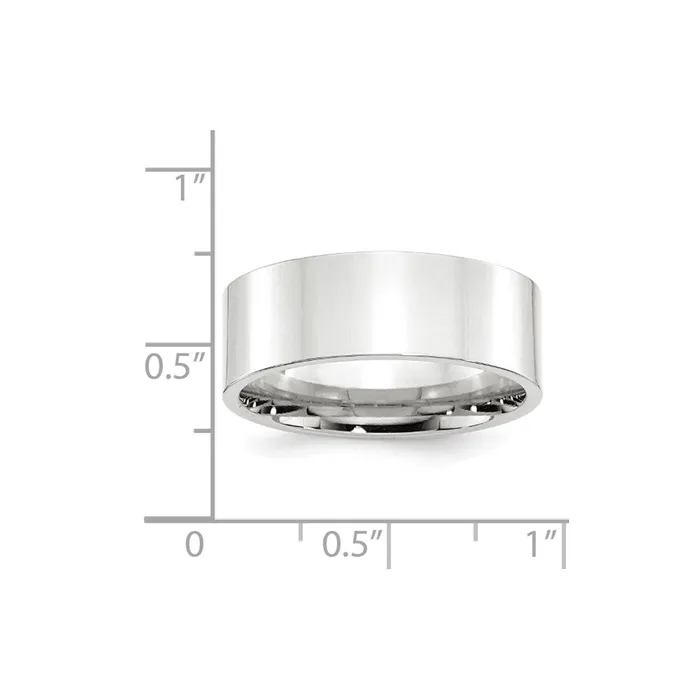Goldia Rings Solid 14K White Gold 8mm Standard Flat Comfort Fit MensWomens Wedding Band Ring Size 4 Goldia Rings Solid 14K White Gold 8mm Standard Flat Comfort Fit MensWomens Wedding Band Ring Size 4