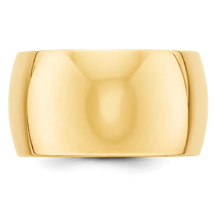 Goldia Rings Solid 14K Yellow Gold 12mm Half Round MensWomens Wedding Band Ring Size 85 Goldia Rings Solid 14K Yellow Gold 12mm Half Round MensWomens Wedding Band Ring Size 85