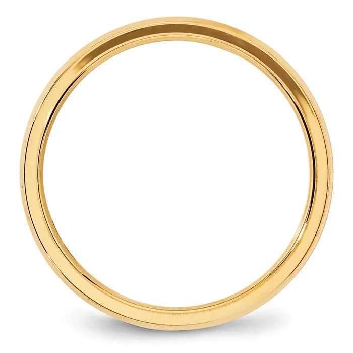 Goldia Rings Solid 14K Yellow Gold 4mm Bevel Edge Comfort Fit MensWomens Wedding Band Ring Size 85 Goldia Rings Solid 14K Yellow Gold 4mm Bevel Edge Comfort Fit MensWomens Wedding Band Ring Size 85