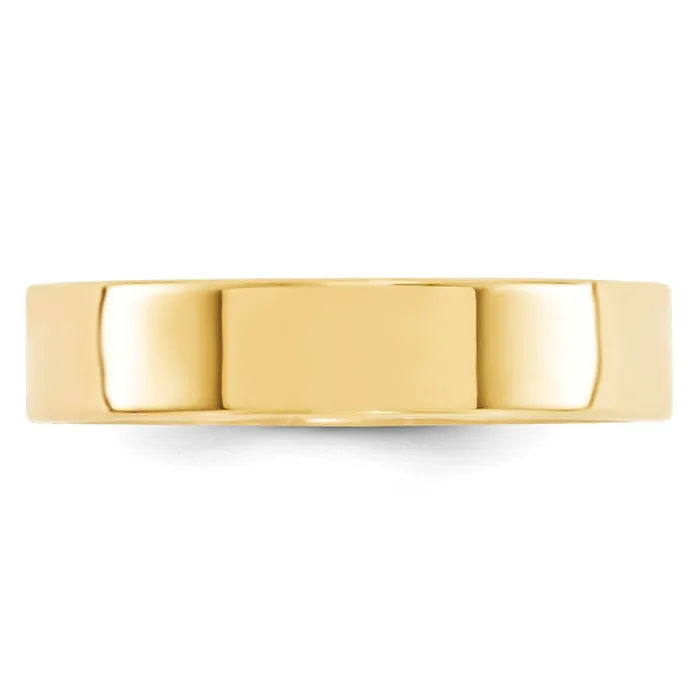 Goldia Rings Solid 14K Yellow Gold 5mm Standard Flat Comfort Fit MensWomens Wedding Band Ring Size 6 Goldia Rings Solid 14K Yellow Gold 5mm Standard Flat Comfort Fit MensWomens Wedding Band Ring Size 6