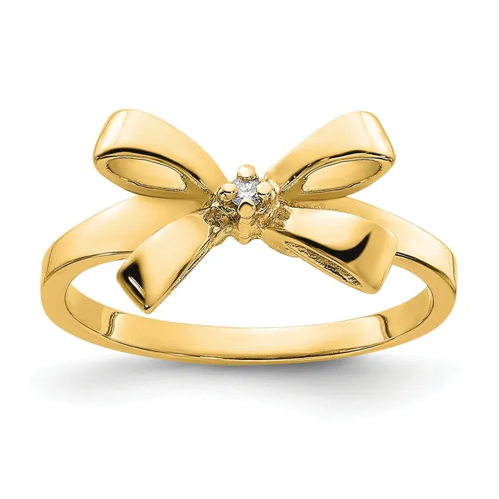 Goldia Rings Solid 14k Yellow Gold VS Simulated CZ Ring