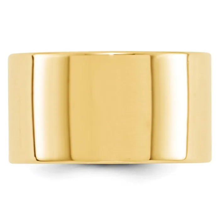 Goldia Rings Solid 18K Yellow Gold 12mm Light Weight Flat MensWomens Wedding Band Ring Size 12 Goldia Rings Solid 18K Yellow Gold 12mm Light Weight Flat MensWomens Wedding Band Ring Size 12
