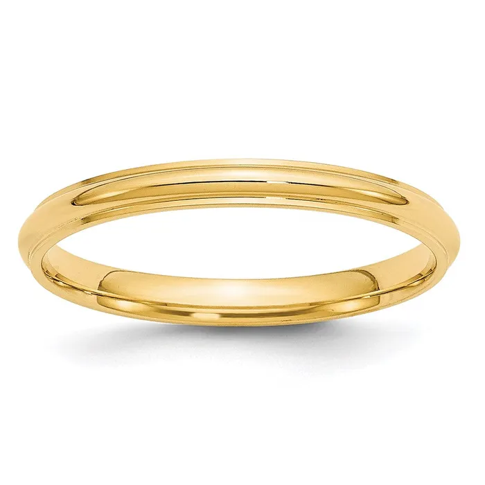 Goldia Rings Solid 18K Yellow Gold 25mm Half Round with Edge MensWomens Wedding Band Ring Size 85 Goldia Rings Solid 18K Yellow Gold 25mm Half Round with Edge MensWomens Wedding Band Ring Size 85
