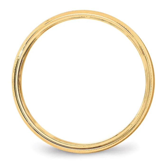 Goldia Rings Solid 18K Yellow Gold 5mm Light Weight Milgrain Half Round MensWomens Wedding Band Ring Size 7 Goldia Rings Solid 18K Yellow Gold 5mm Light Weight Milgrain Half Round MensWomens Wedding Band Ring Size 7