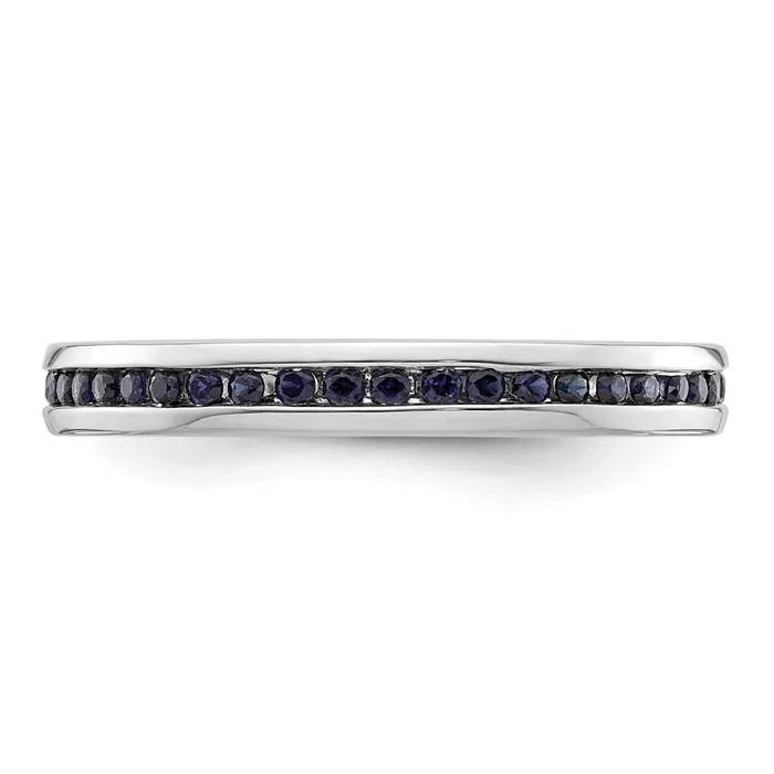 Goldia Rings Sterling Silver Stackable Expressions Polished Created Sapphire Ring
