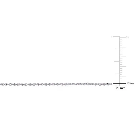 JMS always Bracelets Original Amour 12mm Sparkling Singapore Bracelet in 14k White Gold 9 in JMS always Bracelets Original Amour 12mm Sparkling Singapore Bracelet in 14k White Gold 9 in