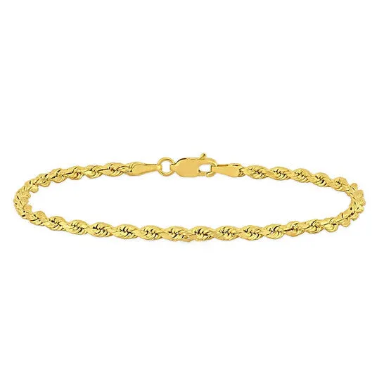 JMS always Bracelets Original AMOUR Rope Chain Bracelet In 14K Yellow Gold 3 Mm75 Inch