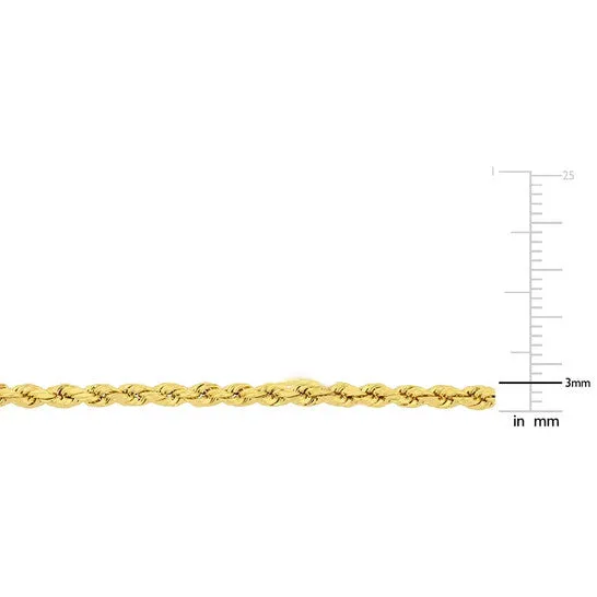 JMS always Bracelets Original AMOUR Rope Chain Bracelet In 14K Yellow Gold 3 Mm75 Inch JMS always Bracelets Original AMOUR Rope Chain Bracelet In 14K Yellow Gold 3 Mm75 Inch