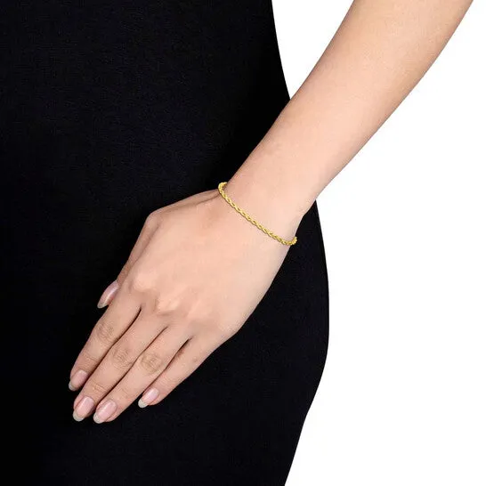 JMS always Bracelets Original AMOUR Rope Chain Bracelet In 14K Yellow Gold 3 Mm75 Inch JMS always Bracelets Original AMOUR Rope Chain Bracelet In 14K Yellow Gold 3 Mm75 Inch