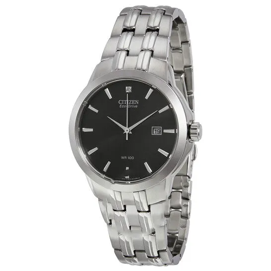 JMS always Bracelets Original Citizen EcoDrive Black Dial Stainless Steel Mens Watch BM709051E