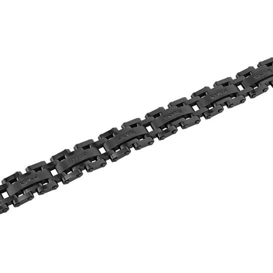 JMS always Bracelets Original Robert Alton 16CTW Black Diamond Stainless Steel Mens Link Bracelet JMS always Bracelets Original Robert Alton 16CTW Black Diamond Stainless Steel Mens Link Bracelet
