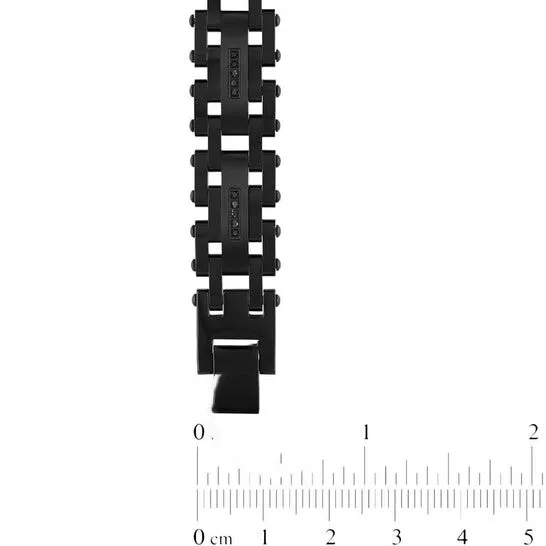 JMS always Bracelets Original Robert Alton 16CTW Black Diamond Stainless Steel Mens Link Bracelet JMS always Bracelets Original Robert Alton 16CTW Black Diamond Stainless Steel Mens Link Bracelet