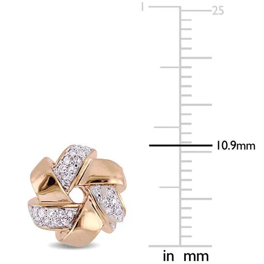 JMS always Earrings Original AMOUR 16 CT TW Diamond Swirl Stud Earrings In 14K Rose Gold JMS always Earrings Original AMOUR 16 CT TW Diamond Swirl Stud Earrings In 14K Rose Gold