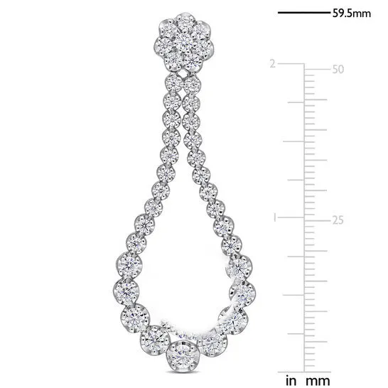 JMS always Earrings Original AMOUR 2 34 CT DEW Created Moissanite Open Pear Shape Dangle Earrings In Sterling Silver JMS always Earrings Original AMOUR 2 34 CT DEW Created Moissanite Open Pear Shape Dangle Earrings In Sterling Silver