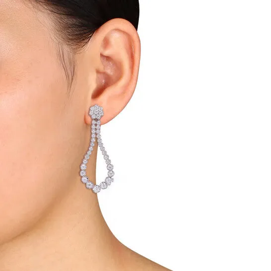 JMS always Earrings Original AMOUR 2 34 CT DEW Created Moissanite Open Pear Shape Dangle Earrings In Sterling Silver JMS always Earrings Original AMOUR 2 34 CT DEW Created Moissanite Open Pear Shape Dangle Earrings In Sterling Silver