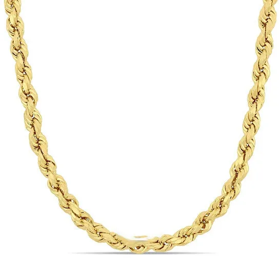 JMS always Necklaces Original AMOUR 18 Inch Rope Chain Necklace In 10K Yellow Gold 5 Mm JMS always Necklaces Original AMOUR 18 Inch Rope Chain Necklace In 10K Yellow Gold 5 Mm