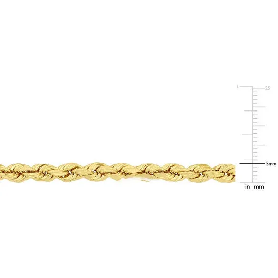 JMS always Necklaces Original AMOUR 18 Inch Rope Chain Necklace In 10K Yellow Gold 5 Mm JMS always Necklaces Original AMOUR 18 Inch Rope Chain Necklace In 10K Yellow Gold 5 Mm