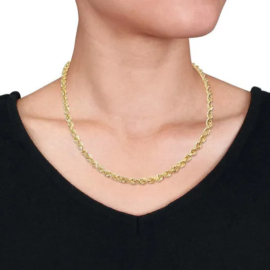 JMS always Necklaces Original AMOUR 18 Inch Rope Chain Necklace In 10K Yellow Gold 5 Mm JMS always Necklaces Original AMOUR 18 Inch Rope Chain Necklace In 10K Yellow Gold 5 Mm