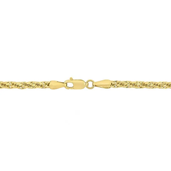 JMS always Necklaces Original AMOUR 3mm Infinity Rope Chain Necklace In 14K Yellow Gold 20 In