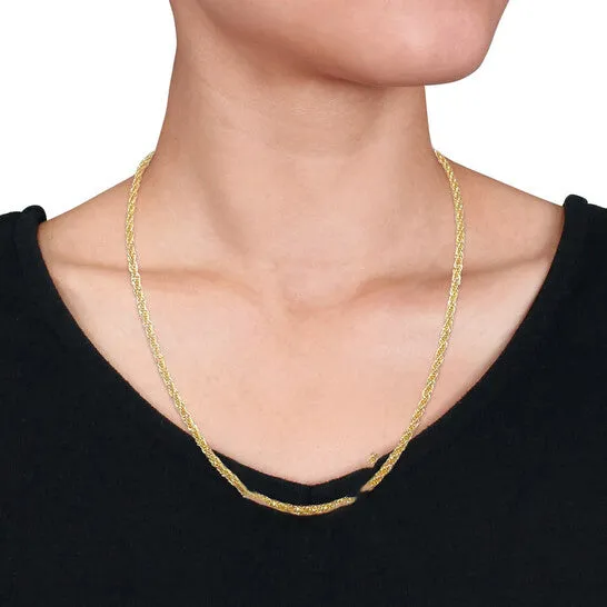 JMS always Necklaces Original AMOUR 3mm Infinity Rope Chain Necklace In 14K Yellow Gold 20 In