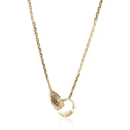 JMS always Necklaces Original PreOwned Cartier Love Interlocking Circle Necklace in 18k Yellow Gold 022 CTW JMS always Necklaces Original PreOwned Cartier Love Interlocking Circle Necklace in 18k Yellow Gold 022 CTW