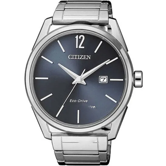 JMS always Original Citizen EcoDrive Blue Dial Stainless Steel Mens Watch BM741183H Bracelets