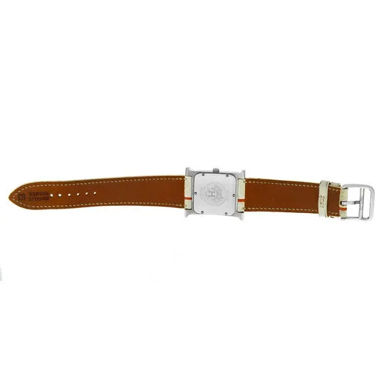 JMS always Original Preowned Hermes H Quartz White Dial Unisex Watch HH1510 Watches