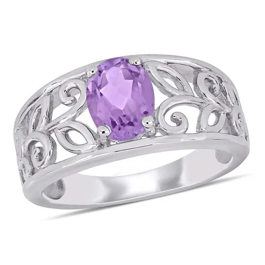 JMS always Rings Original Amour 1 CT TGW Amethyst Ring in Sterling Silver JMS always Rings Original Amour 1 CT TGW Amethyst Ring in Sterling Silver
