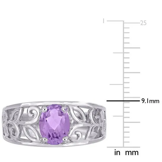 JMS always Rings Original Amour 1 CT TGW Amethyst Ring in Sterling Silver JMS always Rings Original Amour 1 CT TGW Amethyst Ring in Sterling Silver