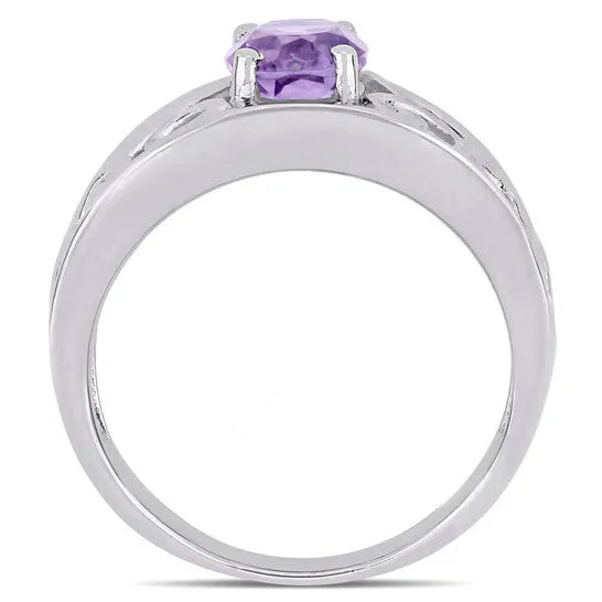 JMS always Rings Original Amour 1 CT TGW Amethyst Ring in Sterling Silver JMS always Rings Original Amour 1 CT TGW Amethyst Ring in Sterling Silver