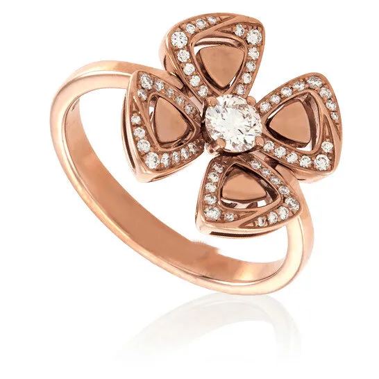 JMS always Rings Original Bvlgari Fiorever 18 Kt Rose Gold Ring Size 52 JMS always Rings Original Bvlgari Fiorever 18 Kt Rose Gold Ring Size 52