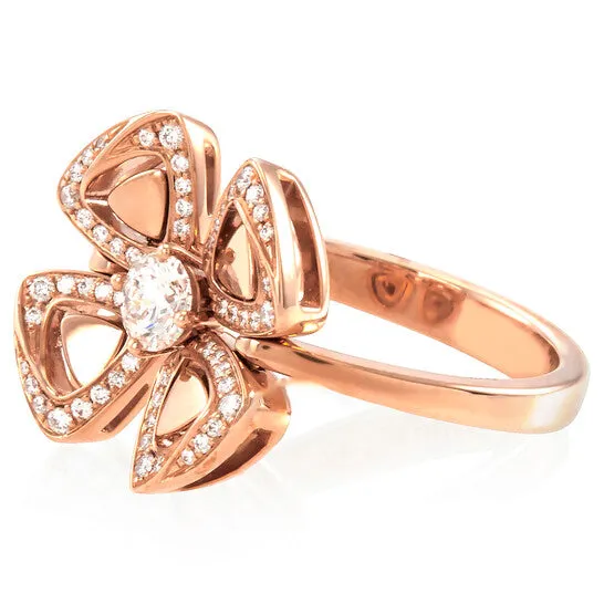 JMS always Rings Original Bvlgari Fiorever 18 Kt Rose Gold Ring Size 52 JMS always Rings Original Bvlgari Fiorever 18 Kt Rose Gold Ring Size 52