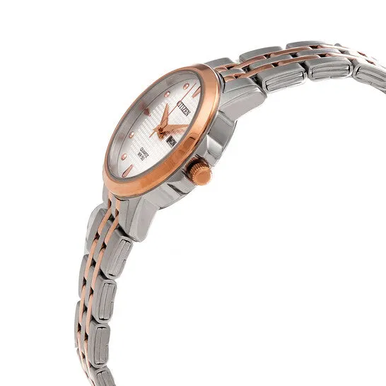 JMS always Rings Original Citizen Quartz Silver Dial Twotone Ladies Watch EQ060553A JMS always Rings Original Citizen Quartz Silver Dial Twotone Ladies Watch EQ060553A