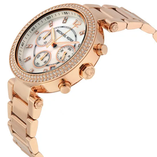 JMS always Rings Original Michael Kors Parker Chronograph Rose Goldtone Ladies Watch MK5491 JMS always Rings Original Michael Kors Parker Chronograph Rose Goldtone Ladies Watch MK5491