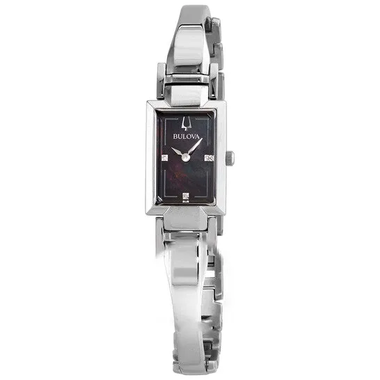 JMS always Watches Original Bulova Classic Quartz Black Mother of Pearl Dial Ladies Watch 96P209