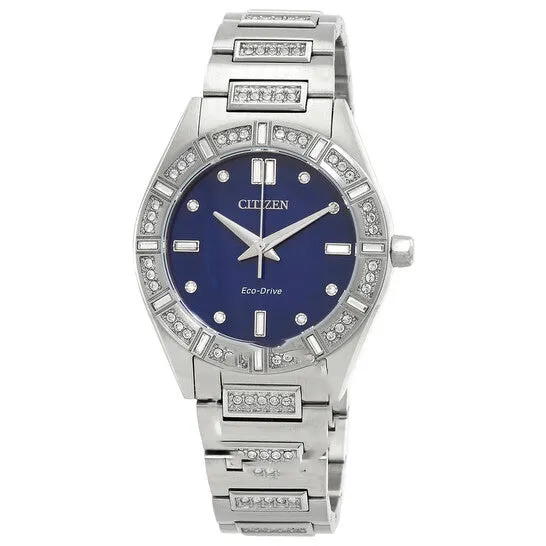 JMS always Watches Original Citizen Silhouette Crystal EcoDrive Blue Dial Ladies Watch EM102057L JMS always Watches Original Citizen Silhouette Crystal EcoDrive Blue Dial Ladies Watch EM102057L