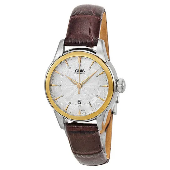 JMS always Watches Original Oris Artelier Date Automatic Silver Dial Brown Leather Ladies Watch 01 561 7687 435107 5 14 70FC JMS always Watches Original Oris Artelier Date Automatic Silver Dial Brown Leather Ladies Watch 01 561 7687 435107 5 14 70FC