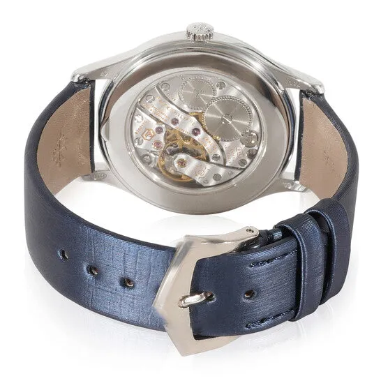 JMS always Watches Original Preowned Patek Philippe Calatrava Diamond Blue Dial Ladies Watch 4897G001 JMS always Watches Original Preowned Patek Philippe Calatrava Diamond Blue Dial Ladies Watch 4897G001