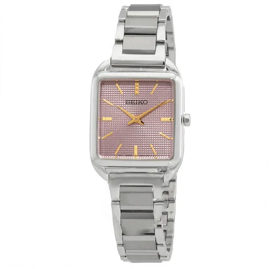 JMS always Watches Original Seiko Essentials Quartz Pink Dial Ladies Watch SWR077P1