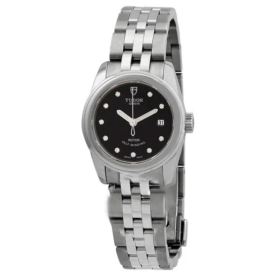 JMS always Watches Original Tudor Glamour Date Automatic Diamond Black Dial Ladies Watch M510000008