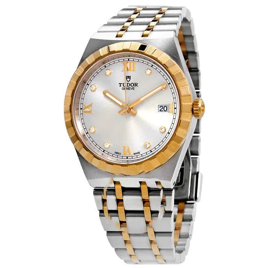 JMS always Watches Original Tudor Royal Automatic Diamond Silver Dial 38 mm Watch M285030002