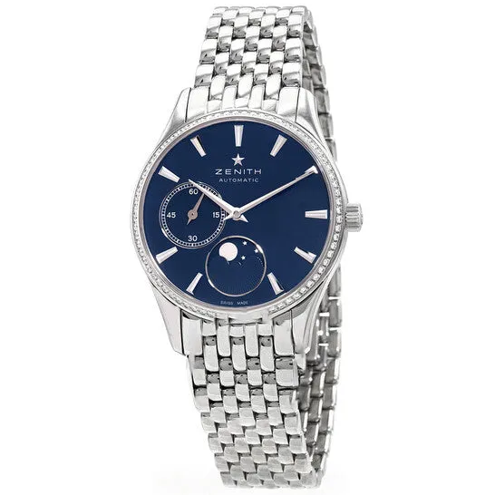JMS always Watches Original Zenith Elite Ultra Thin Lady Automatic Blue Dial Stainless Steel Watch 16231069251M2310 JMS always Watches Original Zenith Elite Ultra Thin Lady Automatic Blue Dial Stainless Steel Watch 16231069251M2310