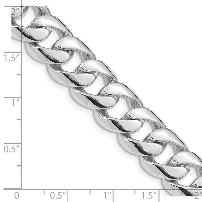 MDS Bracelets Solid 14K White Gold 9 inch 134mm Hand Polished Rounded Curb Link with Box Catch Clasp Bracelet MDS Bracelets Solid 14K White Gold 9 inch 134mm Hand Polished Rounded Curb Link with Box Catch Clasp Bracelet