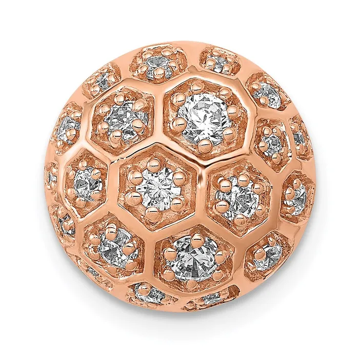 Necklaces Goldia 14k Rose Gold 12ct Real Diamond Honeycomb Chain Slide